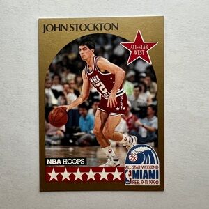 John Stockton NBA Hoops Trading Card